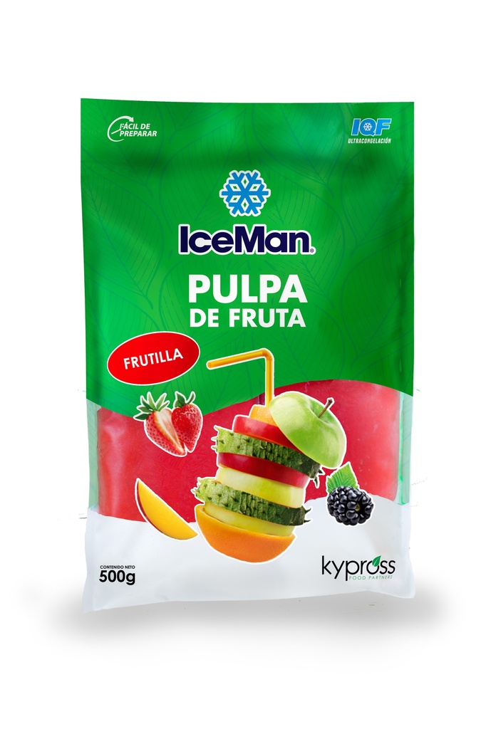 IceMan Pulpa de Frutilla - 500 gramos (2X250gramos)