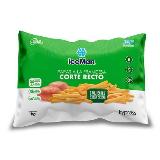 IceMan Papas a la francesa Corte Recto - 1 kilo