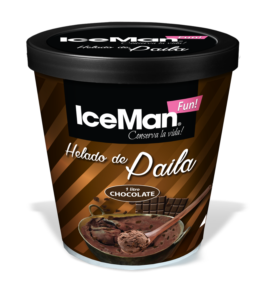 IceMan Helado de Paila Chocolate "Premium" - 1 litro